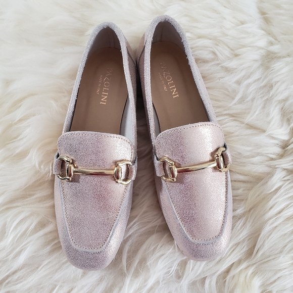 NWOB Pazolini Made In Italy Metalic Slip On Loafers Women's Size 36 EU /5.5-6US - Picture 2 of 7